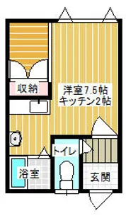 1Kの間取り画像