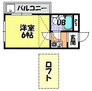 サンライズ中野【1階】の間取り