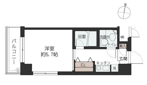 クレール六甲【2階】の間取り