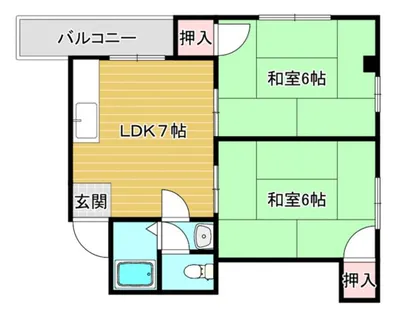 滝ハイツ【4階】の間取り
