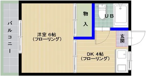 コーポ赤いきつね【205号室】の間取り