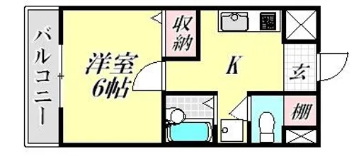 ハイツエクセルⅦ番館【4階】の間取り