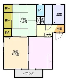 ひまわりハイツ【102号室】の間取り