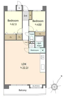 サンハウス八田【2階】の間取り