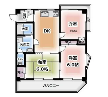 兵庫県西宮市獅子ケ口町【マンション】の間取り