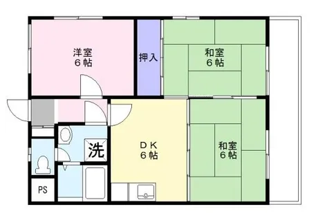 メゾンドール神谷【102号室】の間取り