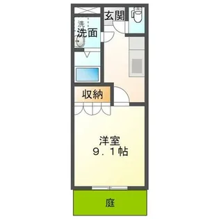 サンライズA【202号室】の間取り