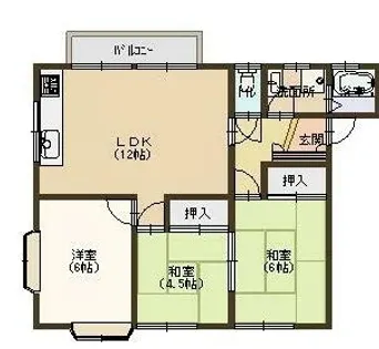 メゾン北ノ坪【2階】の間取り