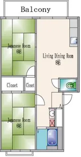Excel MukogawaⅠⅡ【1階】の間取り