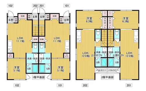 Blanc明石太寺【1階】の間取り
