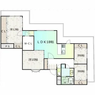 プロスパービラ【6階】の間取り