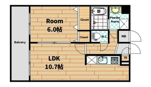 ファインエース姪浜Ⅱ【606号室】の間取り