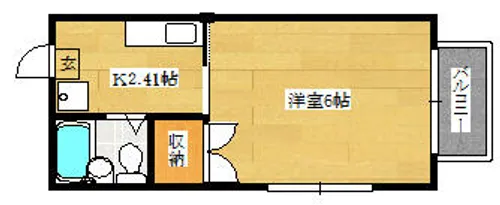コーポ有田【201号室】の間取り
