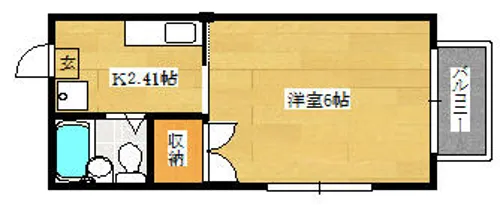 コーポ有田【201号室】の間取り