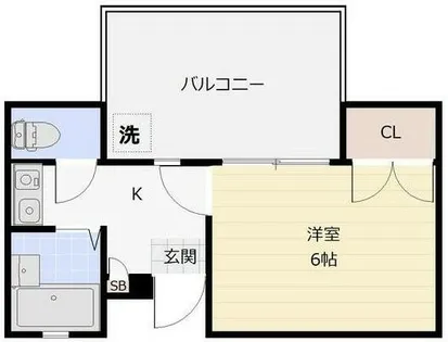 サンハイツ豊中【501号室】の間取り
