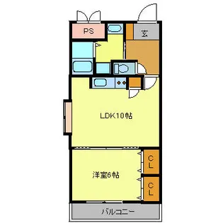 兵庫県姫路市砥堀【マンション】の間取り