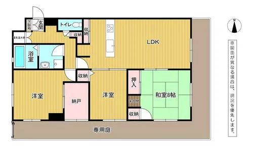 ミリオンコーポラス鷹ノ巣【107号室】の間取り