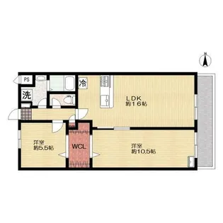 第3山内マンション【4階】の間取り