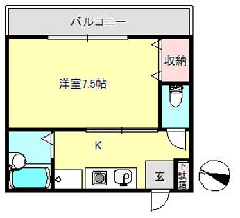 ネオコーポ長田【3階】の間取り