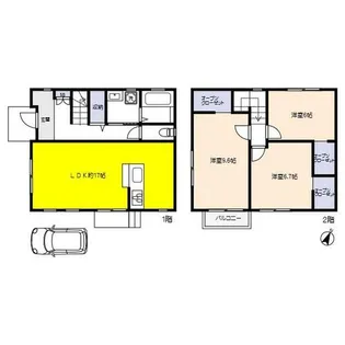 兵庫県芦屋市三条町【一戸建】の間取り