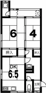 京都府京都市右京区太秦八反田町【アパート】の間取り