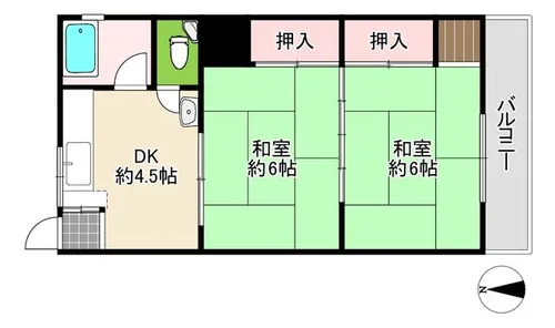 鷲尾マンション【301号室】の間取り