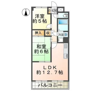 コスモハイツ【4階】の間取り
