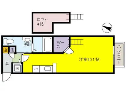 ワコーレヴィアノ芦屋三条【1階】の間取り