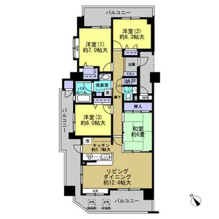 ファーネスト前原ステーションスクエア【8階】の間取り