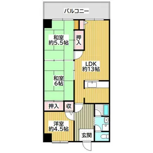 サニータウン羽倉崎弐番街壱号館【1006号室】の間取り