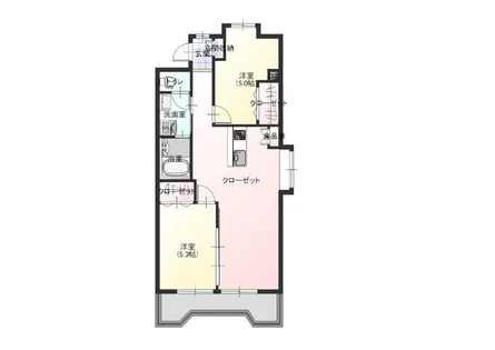 シャトータイヘイⅡ【2階】の間取り