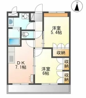 クレストール【201号室】の間取り