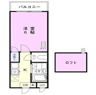 プルミエール大浦【3階】の間取り