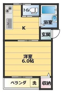 サンハイツ上滝野【217号室】の間取り