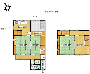 兵庫県姫路市西新町【一戸建】の間取り