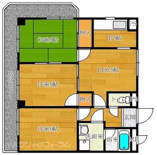 兵庫県西宮市弓場町【マンション】の間取り