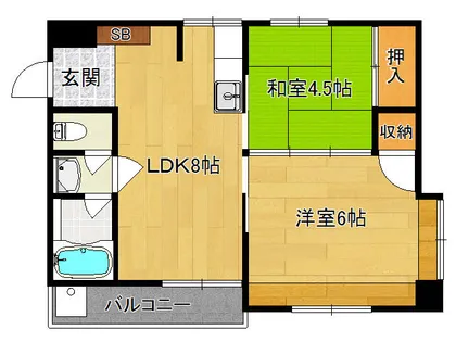 コーポ西村【3階】の間取り