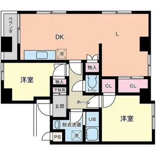 ガーデンハイツ芦屋【2階】の間取り