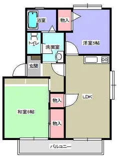 リバーサイド林【2階】の間取り