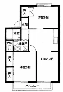 シャルム佐野Ⅱ【201号室】の間取り