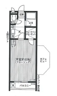 セザンヌ片西【210号室】の間取り
