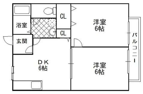 スクエアガーデン松本【1階】の間取り