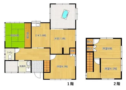 福岡県北九州市小倉南区大字呼野【一戸建】の間取り