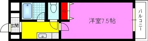 大阪府大東市灰塚5丁目【マンション】の間取り