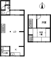 奈良県奈良市法蓮町【一戸建】の間取り