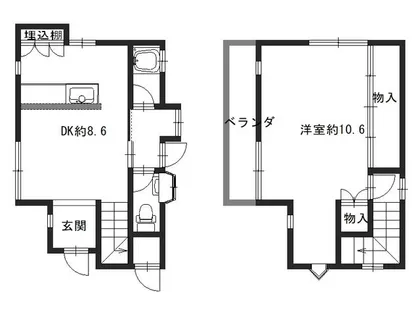 滋賀県大津市国分1丁目【一戸建】の間取り