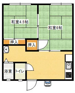 コーポ土江【101号室】の間取り