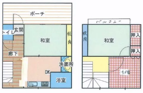 大阪府東大阪市玉串町西3丁目【アパート】の間取り