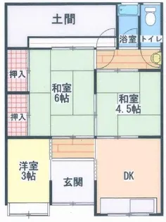 大阪府東大阪市中石切町5丁目【一戸建】の間取り