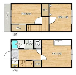 兵庫県西宮市芦原町【アパート】の間取り